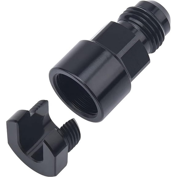 6AN Male to 3/8" Quick-Disconnect Female EFI Fuel Rail Fitting Aluminum,1/2pcs