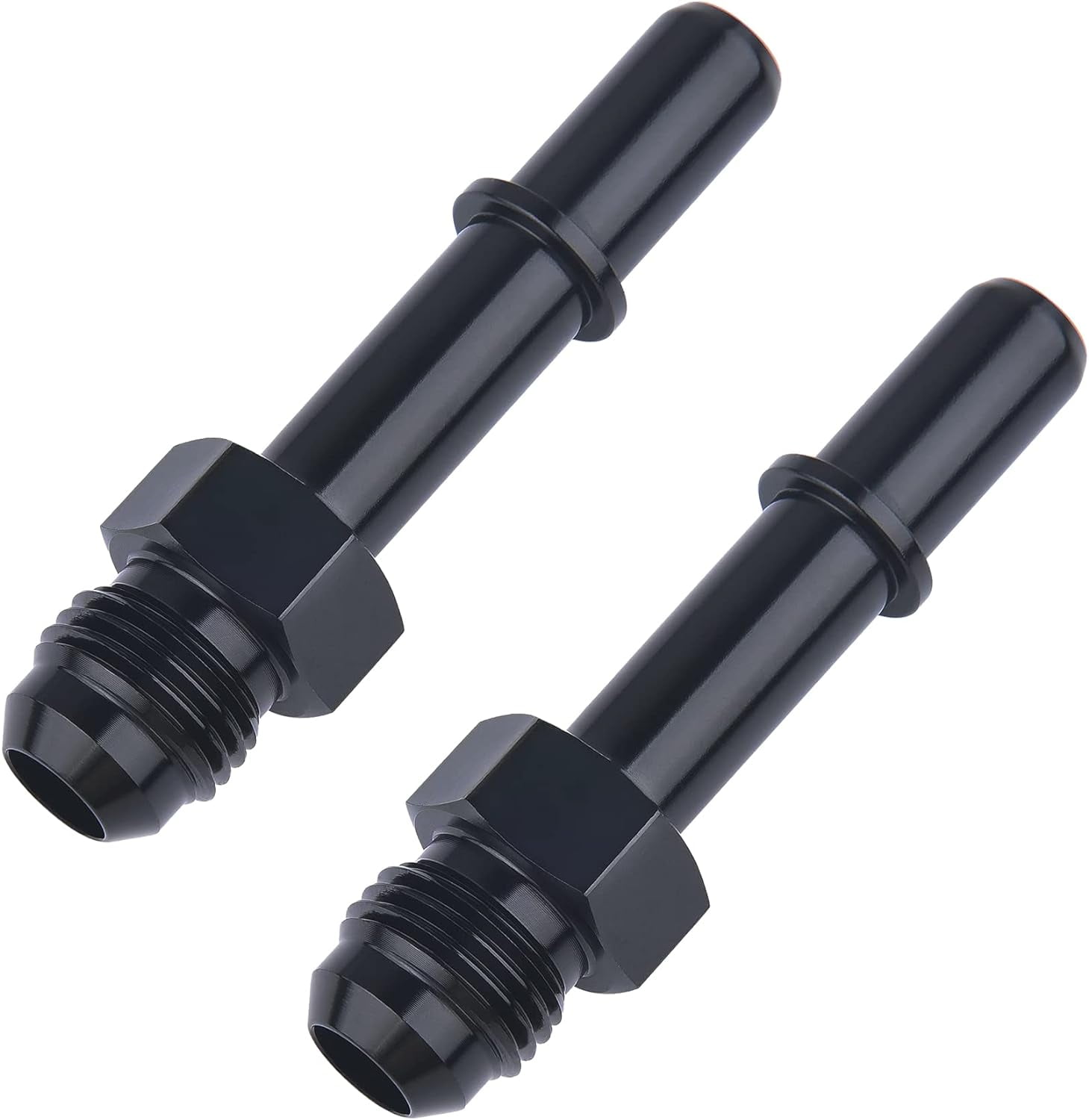 2PCS Aluminum Alloy AN6 Flared To 5/16" 3/8" SAE Quick Disconnect Male Push On E - Foto 6