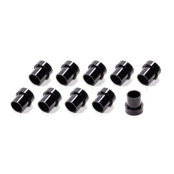 6AN Tube Sleeve Fitting with 0.375 in. Tube Steel, Black Anodize - Set of 10
