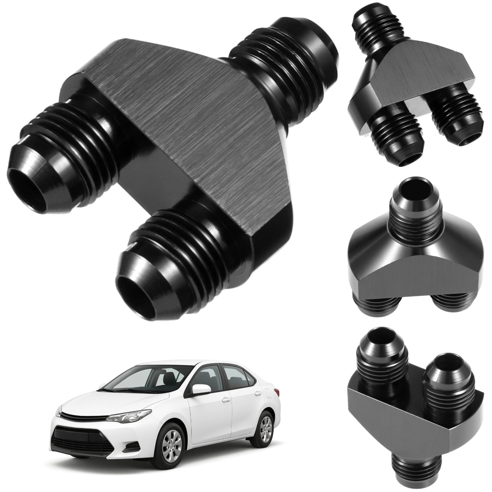 6AN Y Block Adapter, 3-Way 6AN Male Splitter for Parallel Exit Dual 6AN ...