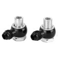 6AN x 1 / 4NPSM Oil Cooler 90° Banjo Fittings Connecter Fit for GM Transmission Cooler 4L80E