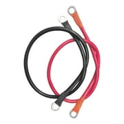 6AWG 8AWG Red + Black, 1.5Ft Each 100% Pure Copper Battery Inverter Cables, Parallel/Series Battery Wire Pair, Hookup Wiring Kit, 12V 24V, Imported