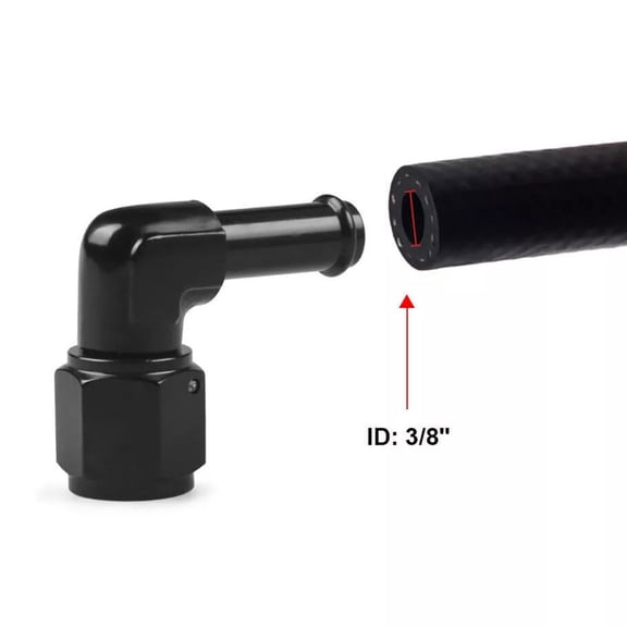 6An Female To 3/8 Barb 5/16 Barb Fitting Adapter 90 Degree Swivel Aluminum An6-3/8 Fangkenuo