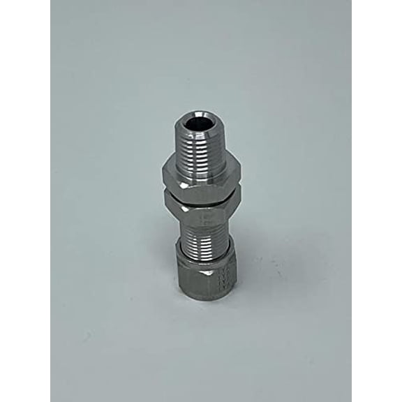 6BCM4316 | Hoke (Gyrolok) Male Bulkhead Connector, 3/8" Tube : OD Connector x 1/4" Male : NPT, 316 Stainless