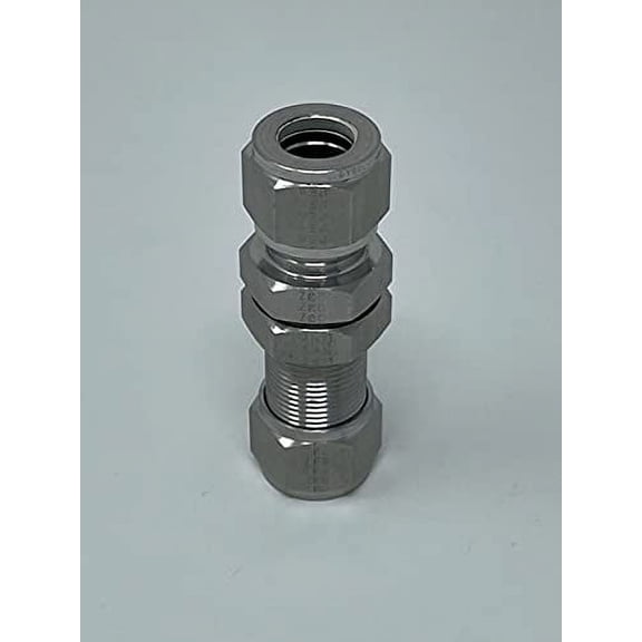 6BUM | Hoke (Gyrolok) Bulkhead Union Connector, 3/8" Tube : OD Compression, Monel/Alloy 400/R-405