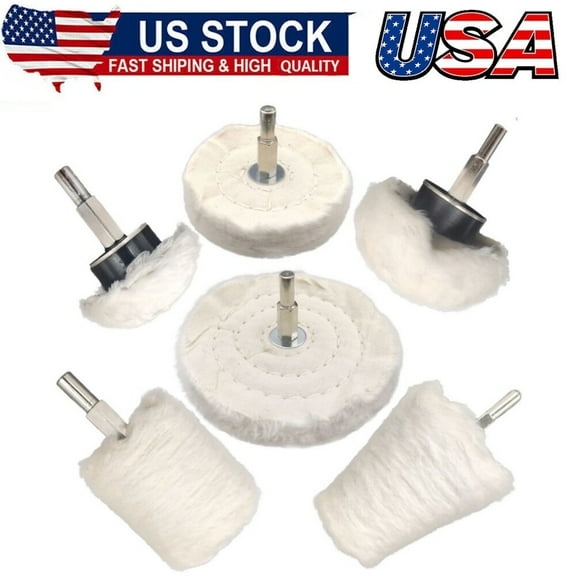 6Buffing Wheel for Drill,Buffing Pad Polishing Wheel Kits,Wheel Shaped Polishing