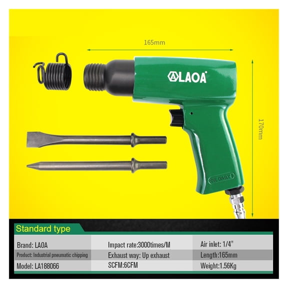 6CFM Powerful Pneumatic Chipping Hammer For Vehicle Repairing Air-hammer Jack Hammer For Bridge Contruction Air Draft ,Easy to Use