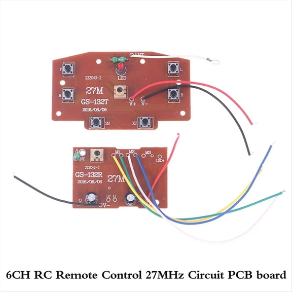 6CH 2.4G Remote Control High Quality 27MHz Circuit PCB Transmitter Receiver Board for RC Car Toys Parts