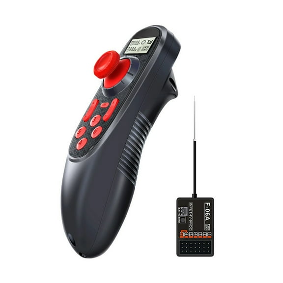 6CH RC Boat Remote Control System with LCD Screen, 2.4GHz FHSS Controller for DS-600 Model, 400-500m Range with Voltage Return Function for Kayak for Canoe Raft Accessories