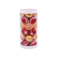 thumbnail image 1 of 6CM, 24PCS Golden Red Painted Ball Set Christmas Tree Pendant Decoration Ball, 1 of 5