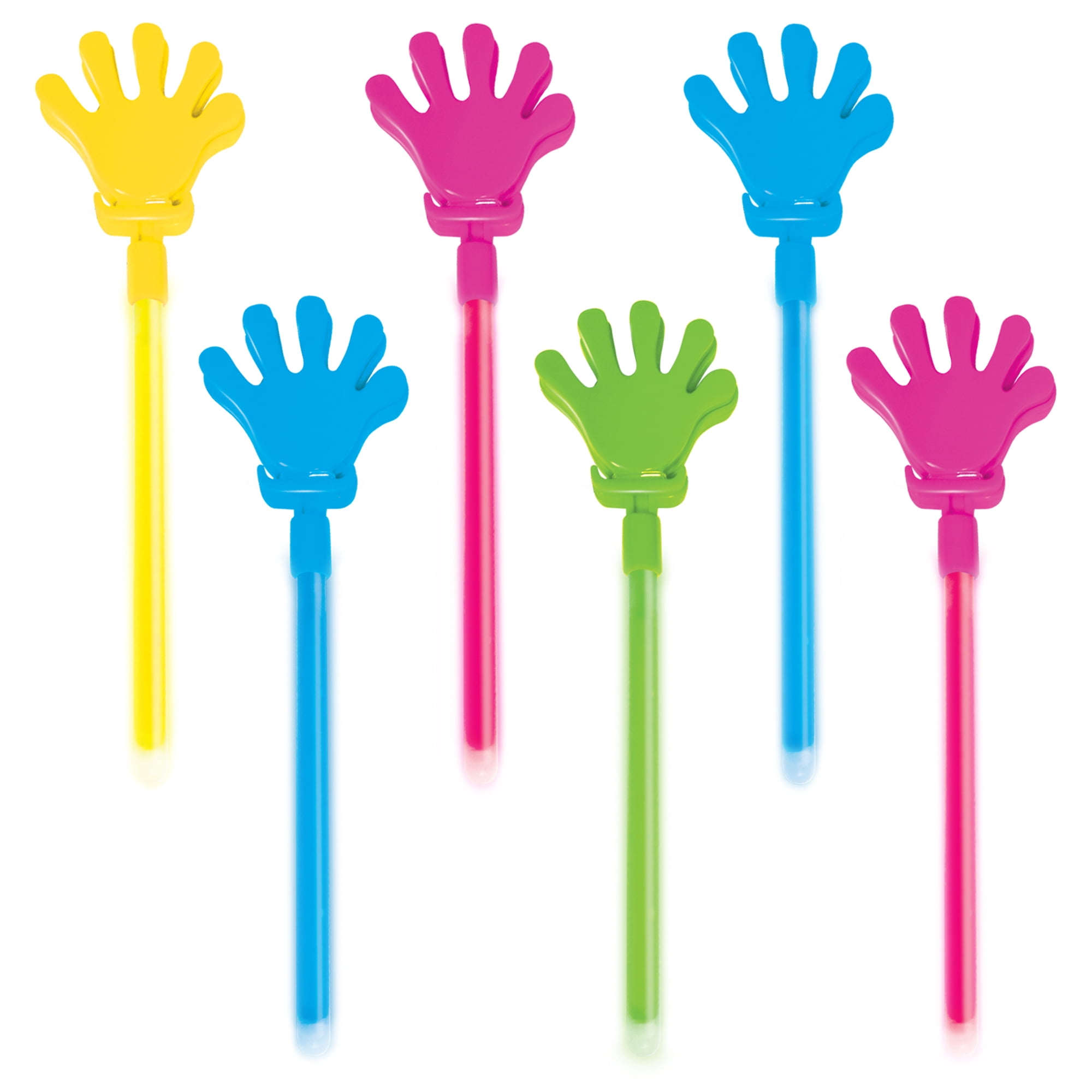 Multicolor Glow Clappers, 6 Count, Party Favors by Way To Celebrate