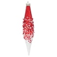 thumbnail image 1 of 6-Count Red and White Glitter Ombre Finial Shatterproof Christmas Ornaments, 6.1", by Holiday Time, 1 of 5