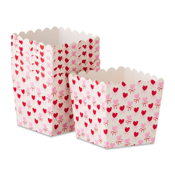 Mini Heart Treat Boxes, Red, Pink, and White, 6 Count, Valentine's Day by Way To Celebrate
