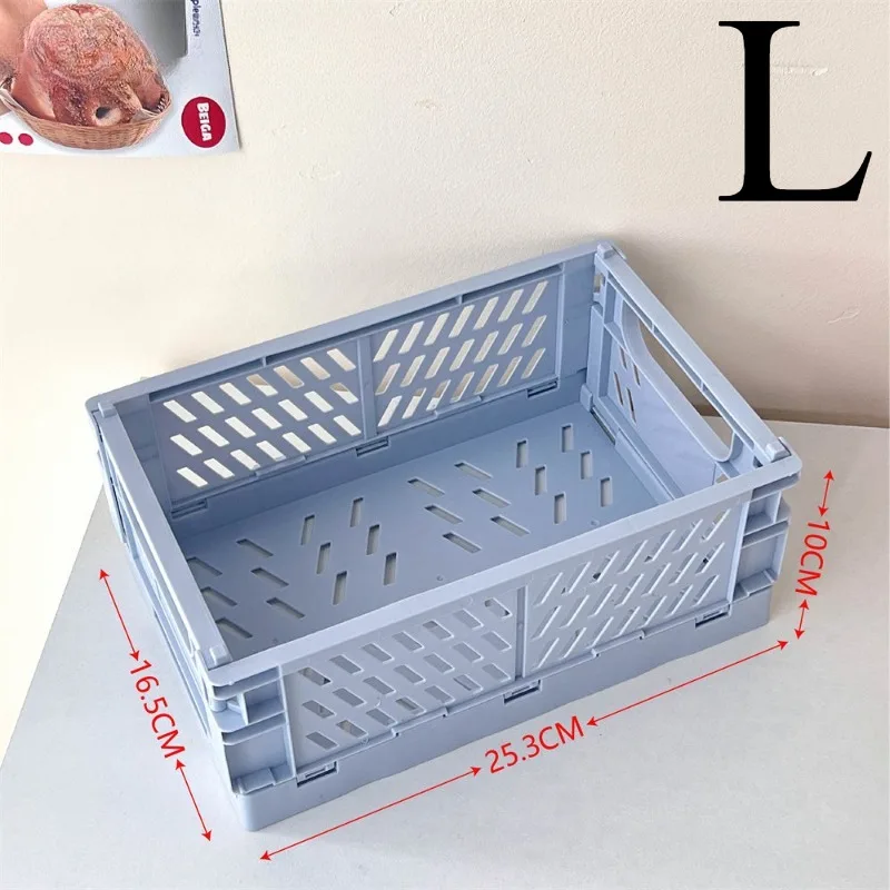 6Color Foldable Baskets Student Desktop Holder Tape Stationery Cosmetic
