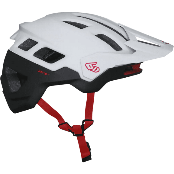6D ATB-2T Accent Trail MTB Mountain Bike Helmet White/Black XS/SM