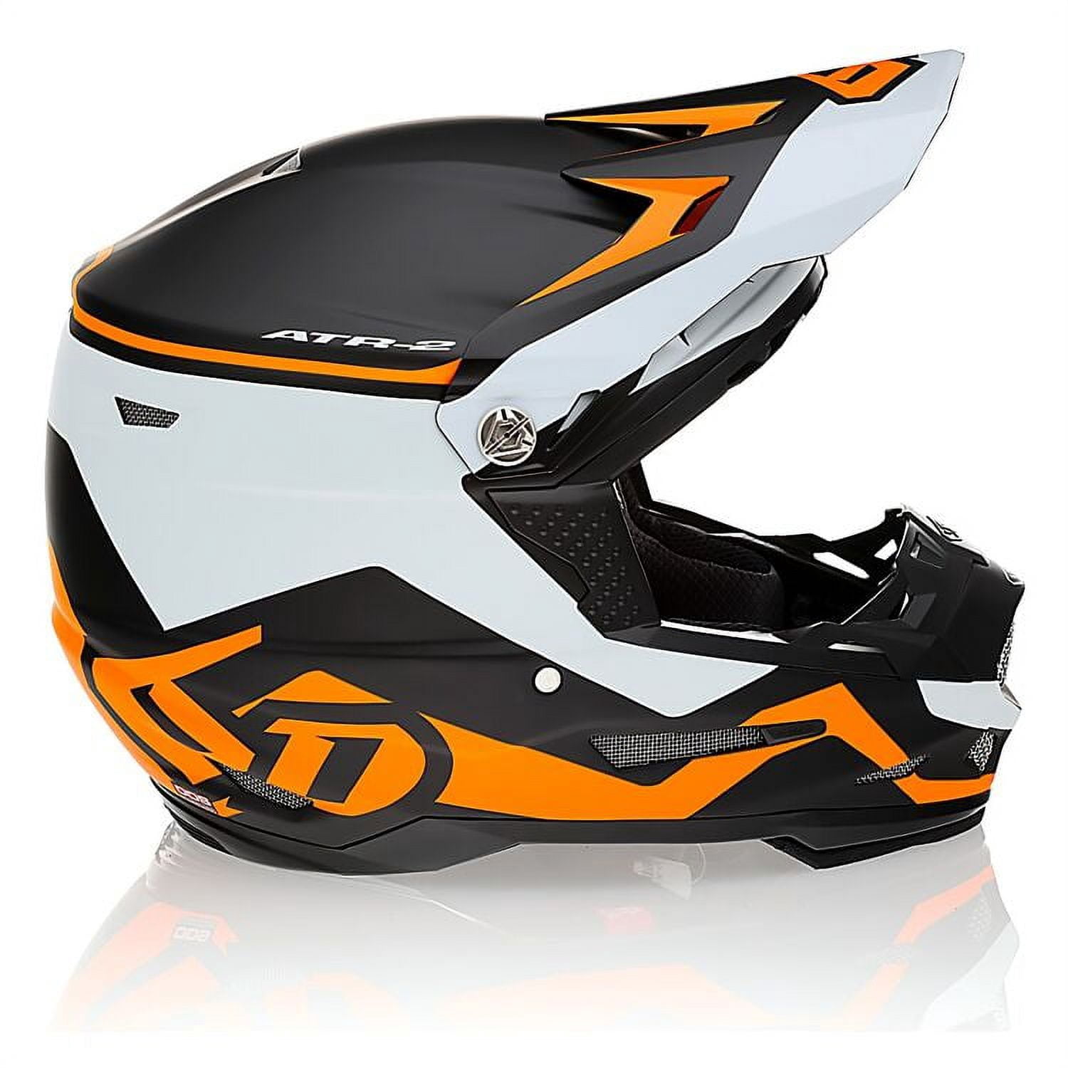 fluorescent orange motorcycle helmet 6D ATR-2Y - Torque - Neon Snell SA2025 approved FOX V1 Lux Fluorescent Orange