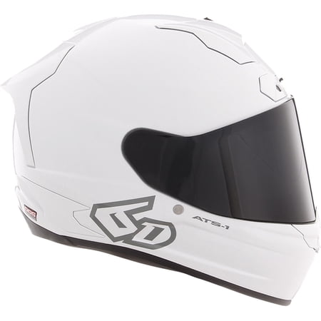 6D ATS-1R Carbon Solid Motorcycle Helmet White XL