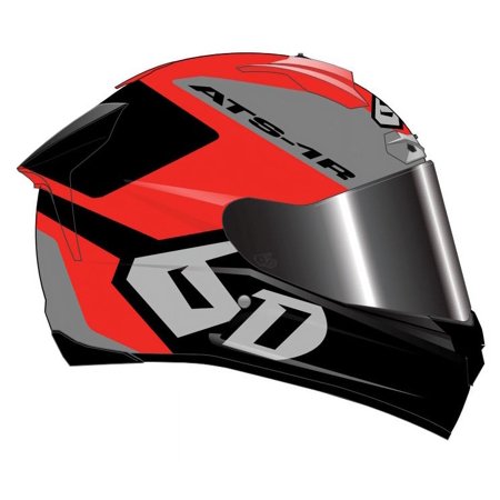 6D ATS-1R Wyman Helmet - Black/Red - 2XL