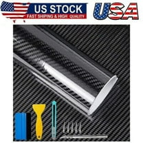 6D Black Carbon Fiber Vinyl Wrap Including Tool Kits,High Glossy Black Car Vinyl