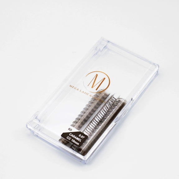 6D Brown Rapid Promade Fans - Caramel