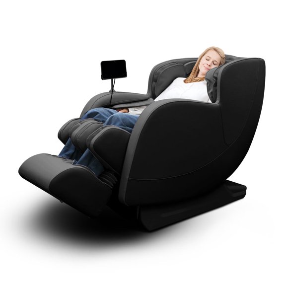 6D Dual Core (3D+3D) Roller, Air Float System, Upgraded Kahuna LM6800, 50" SL-Track Full Body Zero Gravity Recliner, Bluetooth, Heat Therapy - Black