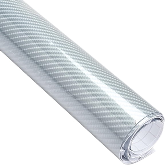 6D Glossy Carbon Fiber Vinyl Wrap Roll - 1FT x 10FT Self Adhesive Wrap Film with No Bubble Air Release Technology - Auto Protection Sticker for DIY Interior Exterior ()