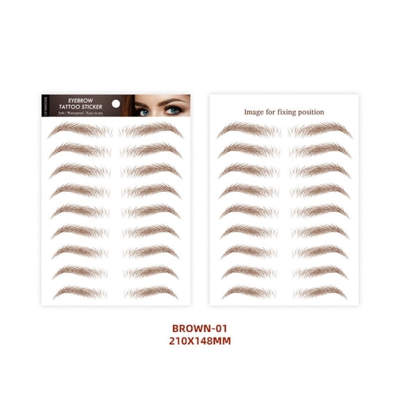 6D Hair-Like Authentic Eyebrow Waterproof Imitation Ecological Lazy Natural Tattoo Eyebrow Stickers for Women