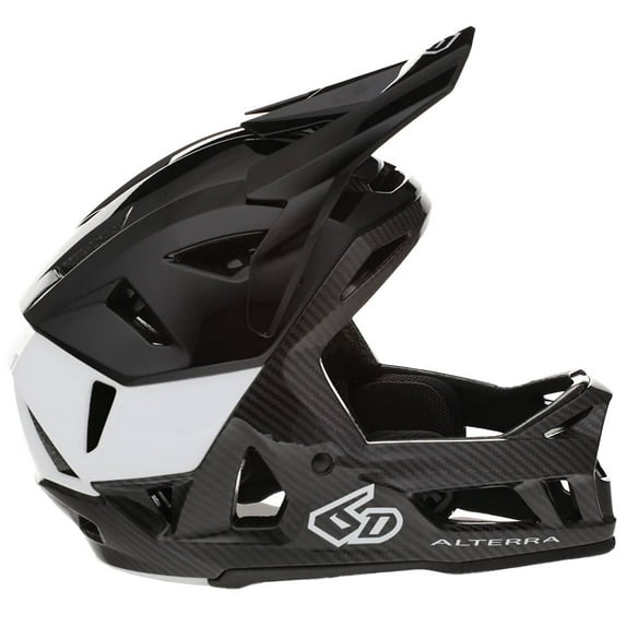 6D Helmets Alterra Helmet, Solid Gloss Black/White - XS/S