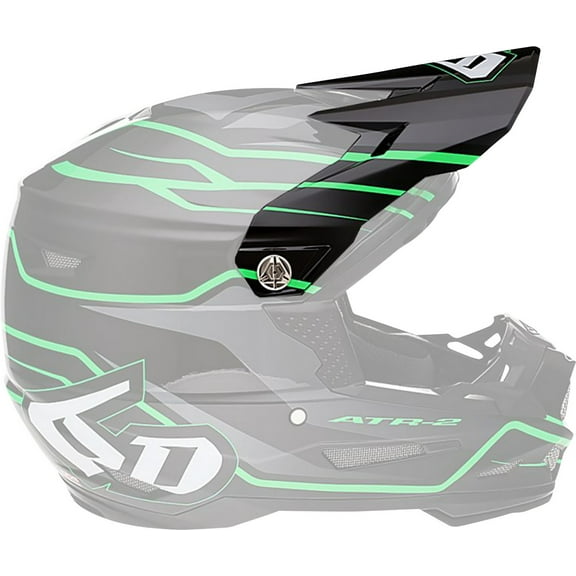 6D Helmets Visor for ATR-2 Helmet - Phase Black/Green