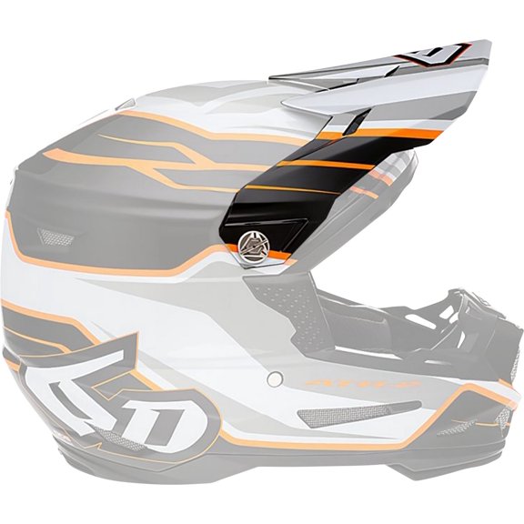 6D Helmets Visor for ATR-2 Helmet - Phase White/Orange