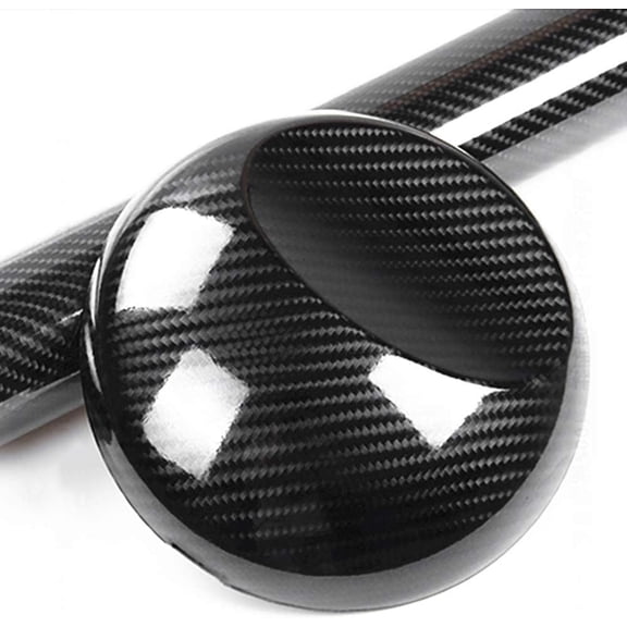 6D High Gloss Black Carbon Fiber Vinyl Bubble Free Air Release Car Wrap Film Automotive DIY Decals (12" X 60" / 1 FT X 5 FT)