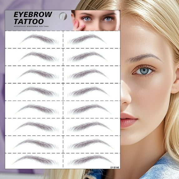 6D Hyper-Realistic Temporary Tint Stickers - Waterproof, Angled Design, Practice Sheets(6PCS)