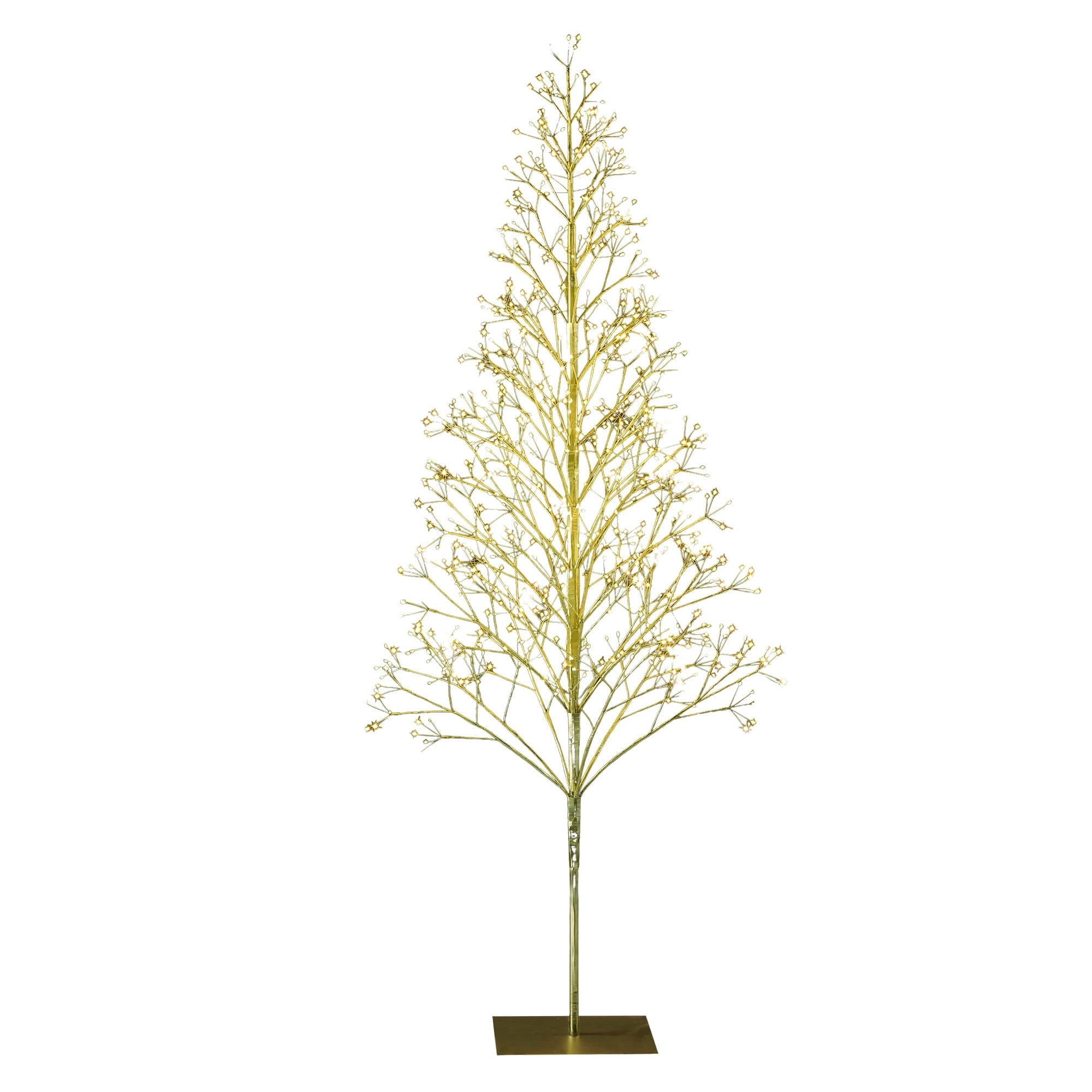 6' Pre-Lit Starburst Tree with 800 Warm White Twinkling LED Lights, by Holiday Time