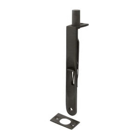 6FBR10B 6" Flush Bolt; Heavy Duty Round; Oil Rubbed Bronze Finish