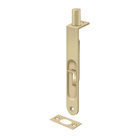 6FBR4 6" SC x RC Flush Bolt - Satin Brass