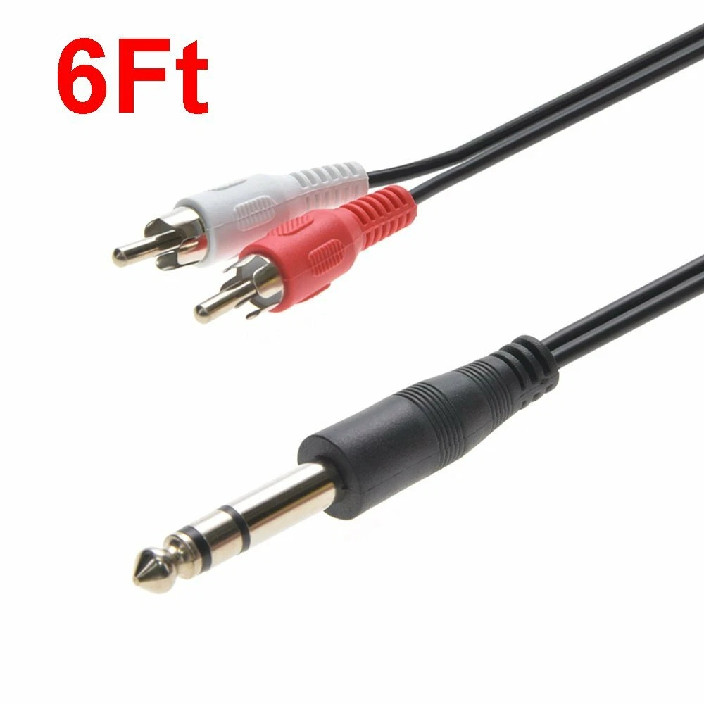 Audio R L. Cord 6FT 1/4