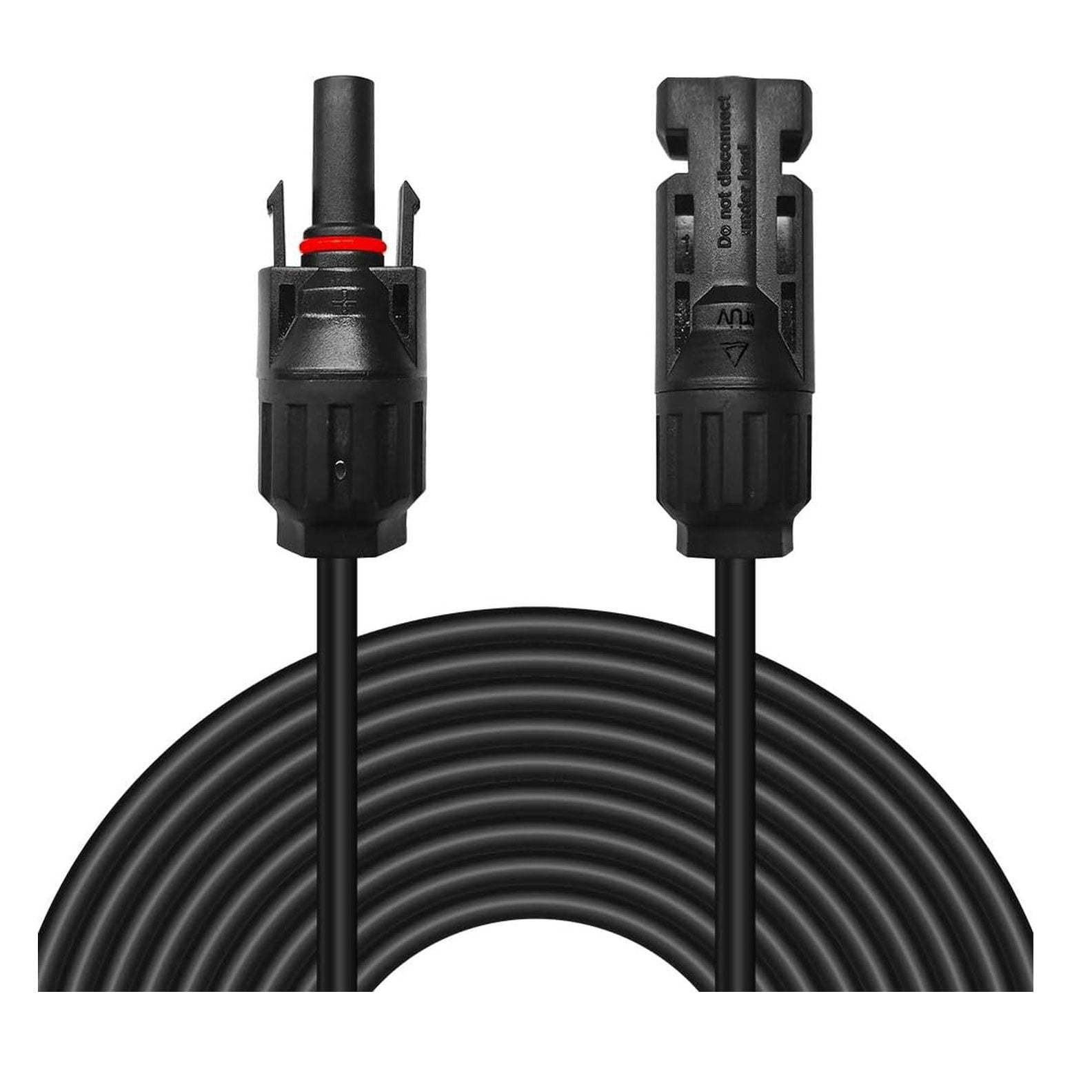6FT 15FT 30FT 50FT 100FT(Feet) 10AWG(6mm²) Solar Extension Cable with Male/Female Solar Panel Connectors Weatherproof for PV Outdoor Use,One Tinned Copper Black