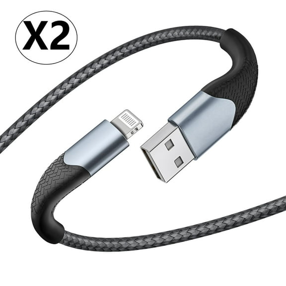 6FT 2 Pack Lightning Charger Cord,MFI Certified Fast Charging Lightning Cable for Phone
