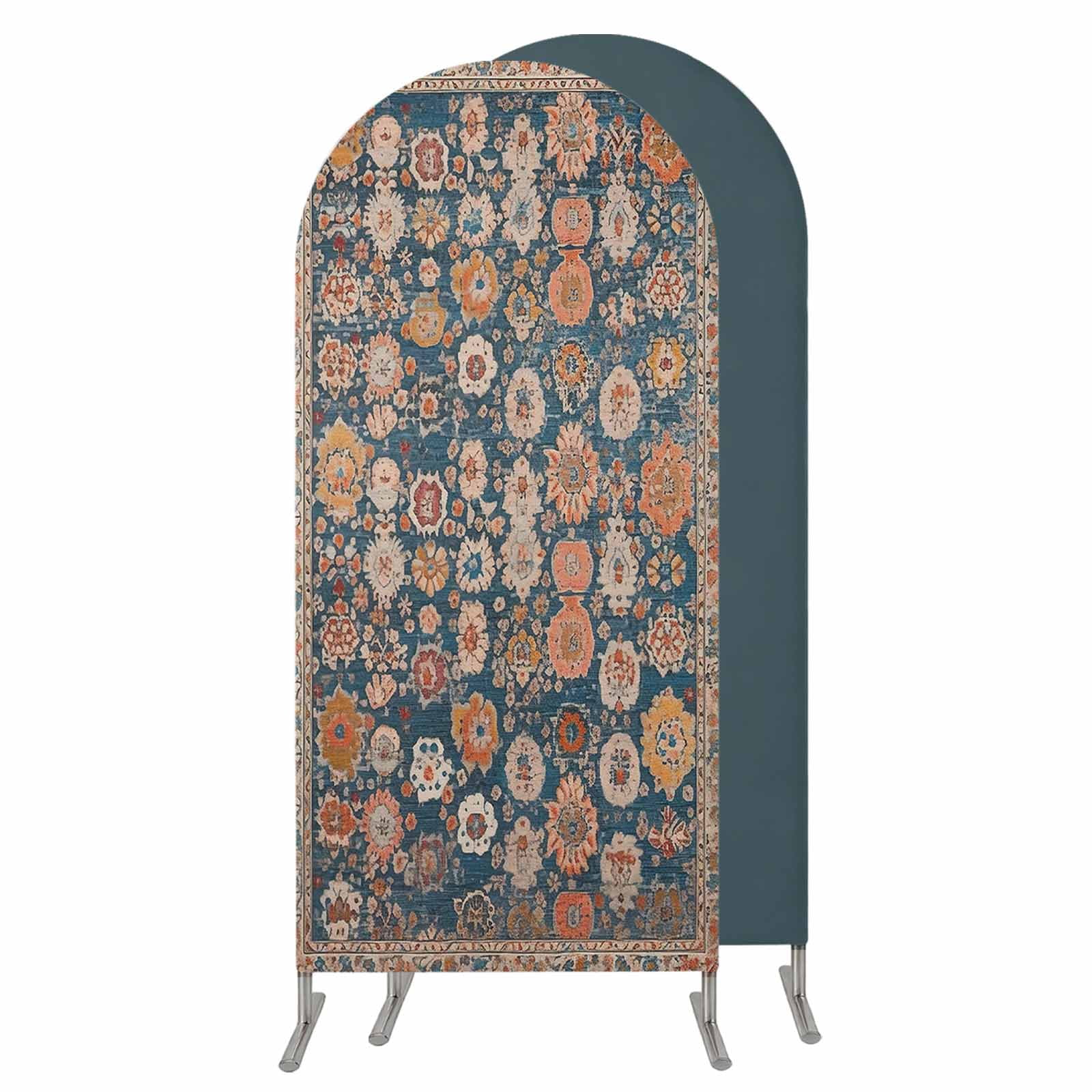 6FT Arch Backdrop Covers, Blue Wedding Arch Cover Stretchy, Ethnic ...