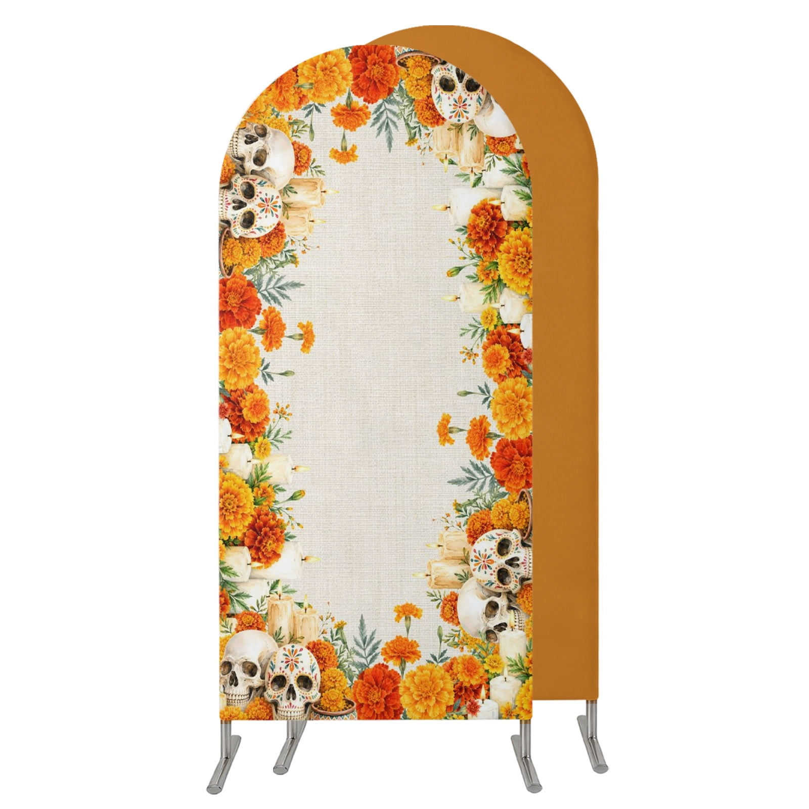 Simple Rustic Arch 6FT Arch Backdrop Covers, Flowers Wedding Arch Cover Stretchy, Elegant ...
