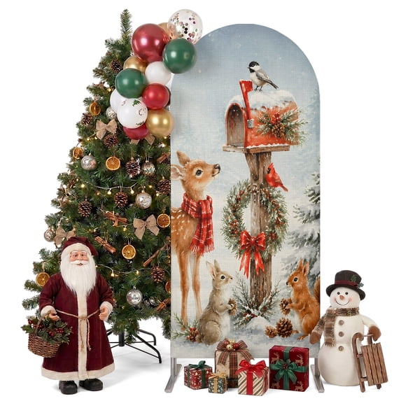 6FT Arch Backdrop Covers, Forest Christmas Wedding Arch Cover Stretchy ...