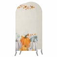 6FT Arch Backdrop Covers, Orange Pumpkins Fall Wedding Arch Cover ...