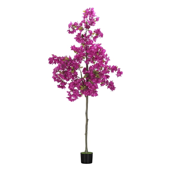 6FT Artificial Bougainvillea Tree - Purple Silk Flower Faux Plant with Nursery Pot for Outdoor & Indoor Decor