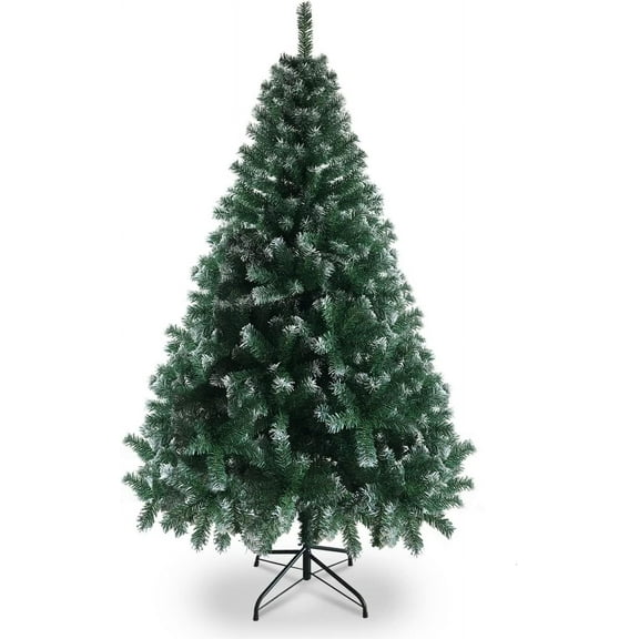 6FT Artificial Christmas Tree, Christmas Pine Tree with 1050 PVC Branch Tips & Metal Stand, Indoor Xmas Tree for Office Home Store Party Holiday Decor (Green,6 FT)