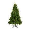 thumbnail image 1 of 6FT Artificial Christmas Tree, Spruce PVC/PE Xmas Tree with 1079 Cutting-edge and Metal Stand for Indoor and Outdoor, Party, Holiday Decoration, Green, 1 of 6