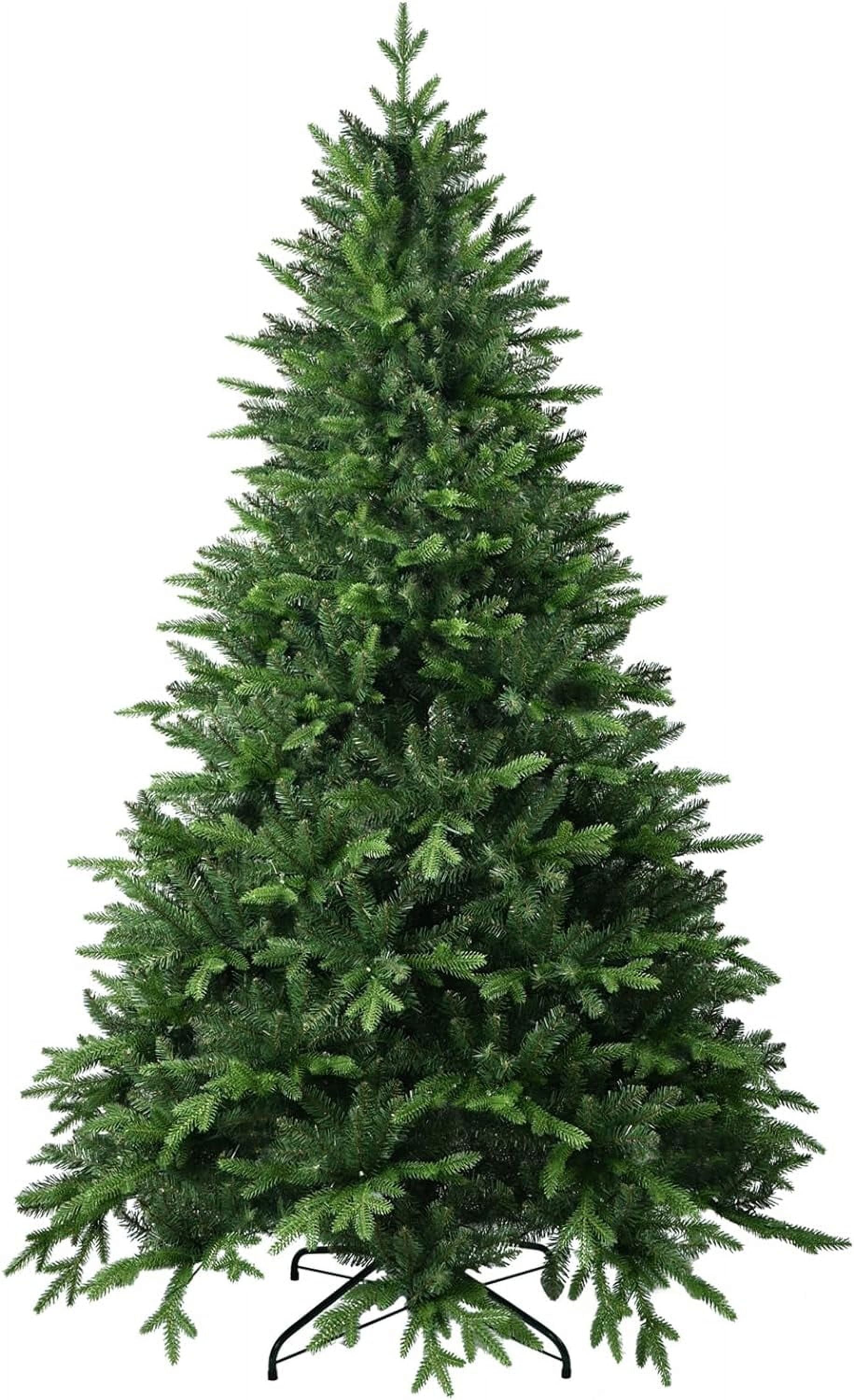 6FT Artificial Christmas Tree with 1413 PE&PVC Mixed Branch Tips, Unlit