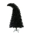thumbnail image 1 of 6FT Artificial Christmas Tree with LED Light, Pre-Lit Curved Shape Artificial Whimsical Xmas Tree with 900 Tips, Black Christmas Tree, 1 of 4