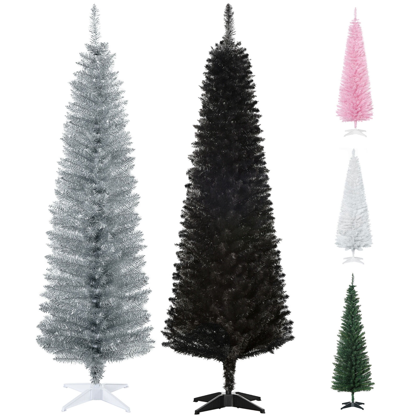 6FT Artificial Christmas Tree with Plastic Stand Xmas Tree for Party