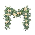 thumbnail image 1 of 6FT Artificial Flowers Garland Spring Eucalyptus Garland Vintage Fake Flower Peony Rose Vine Greenery Decorative Wall Hanging Plant for Wedding Party Arch Table Wall Backdrop Decoration, 1 of 5