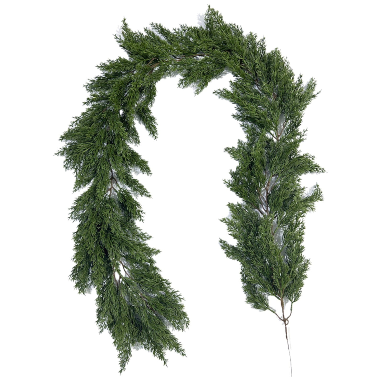 6FT Artificial Long Cedar Garlands Real Winter Garland Green Artificial